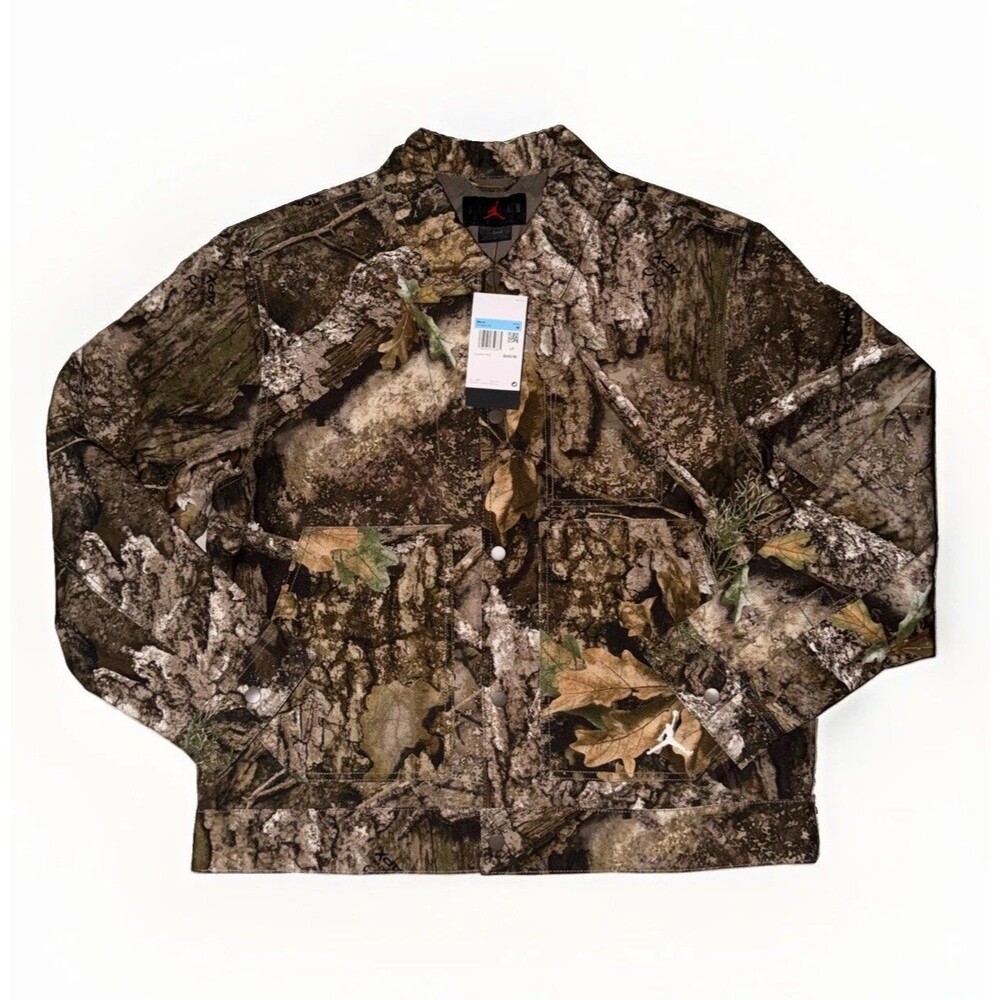 Nike Jordan Flight Realtree Jacket Olive Sail HV0649-222 Men’s Medium $200 NWT